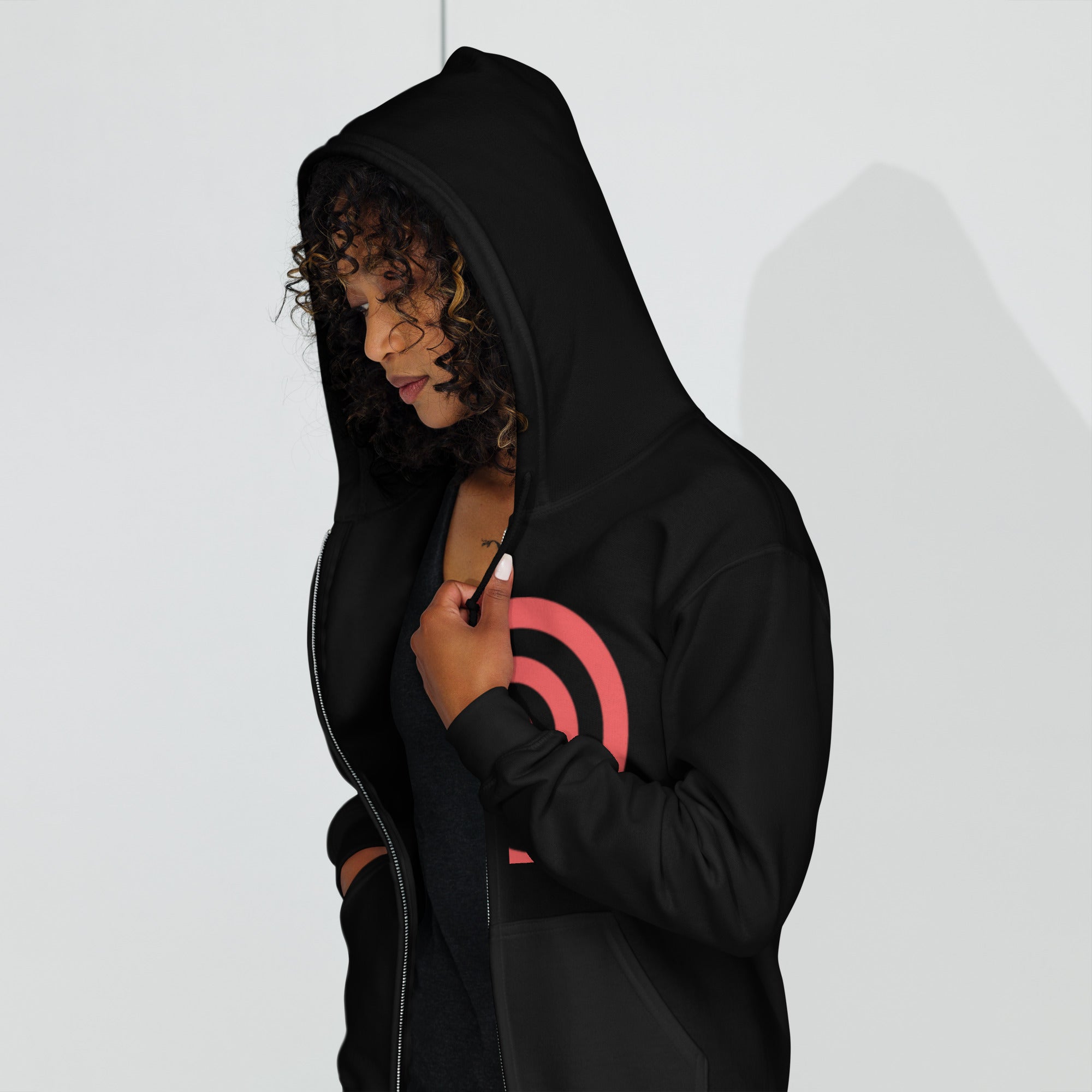 201 Felpa con cappuccio e zip (Bersaglio collection)
